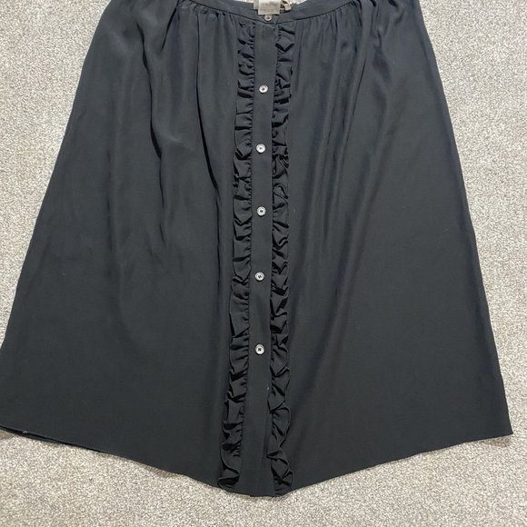 Celine Dresses & Skirts - Woman’s Celine Skirt Button Up 100% Silk Black NWT
